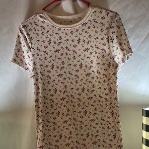 No Boundaries Floral Print Short Sleeve Tee